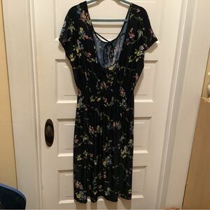 Floral Navy Blue Dress